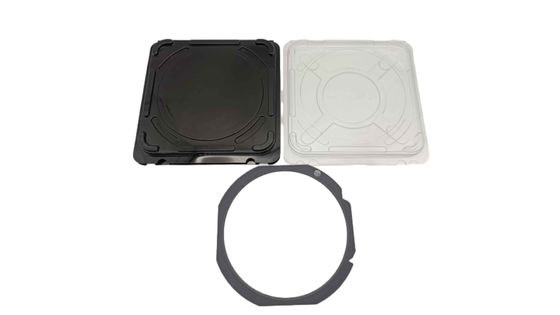 comprar Embarcações de waferes de quadrado preto de estrutura flexível única adequadas para armazenamento e transporte de waferes online manufacture