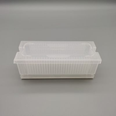 comprar Caixa de Wafer de Silício Rectangular 25PCS Tipo de Prensa Uso reciclável com fundo e tampa online manufacture