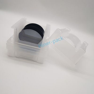 Carregador de caixa de transporte de wafer de PP limpo com cassete de 4 polegadas de 100 mm usado em wafer fab