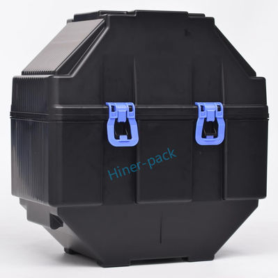 Caixa de quadro flexível de wafer ESD preto de 12 polegadas para fácil transporte e armazenamento