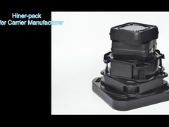 Caixas de 200 mm horizontais para carregadores de waferes Material de PP condutivo preto